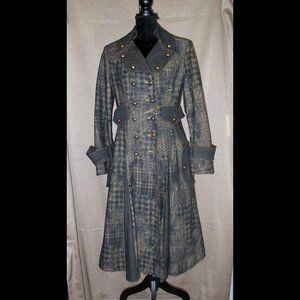 Unique Midi Retro Military Style Trench Coat L0032